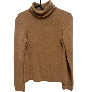 Charter Club Luxury Cashmere Turtleneck Sweater Women's Size S Camel Brown